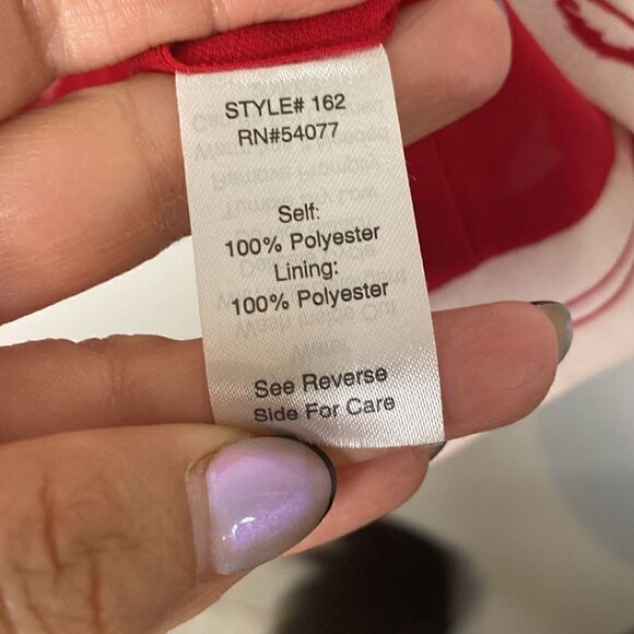 Like New Cabi Heart Of Township Cami Top Red Print Spaghetti Straps Banded Hem - Picture 5 of 7